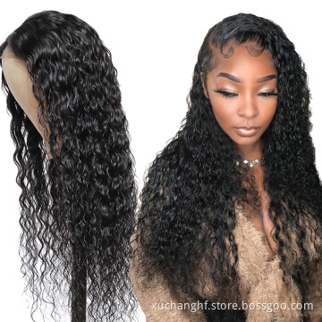 Hanfan Wholesale Deep Wave HD Full Lace Wigs Human Hair Lace Front Peruvian Virgin Hair 360 Lace Front Wigs for Black Women